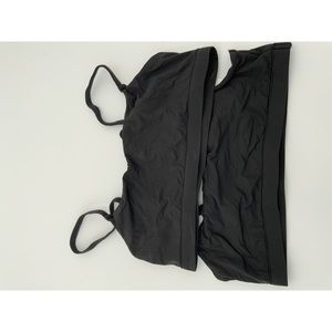 Quince Women's Scoop Bralette (2-pack) Black S NEW without tags